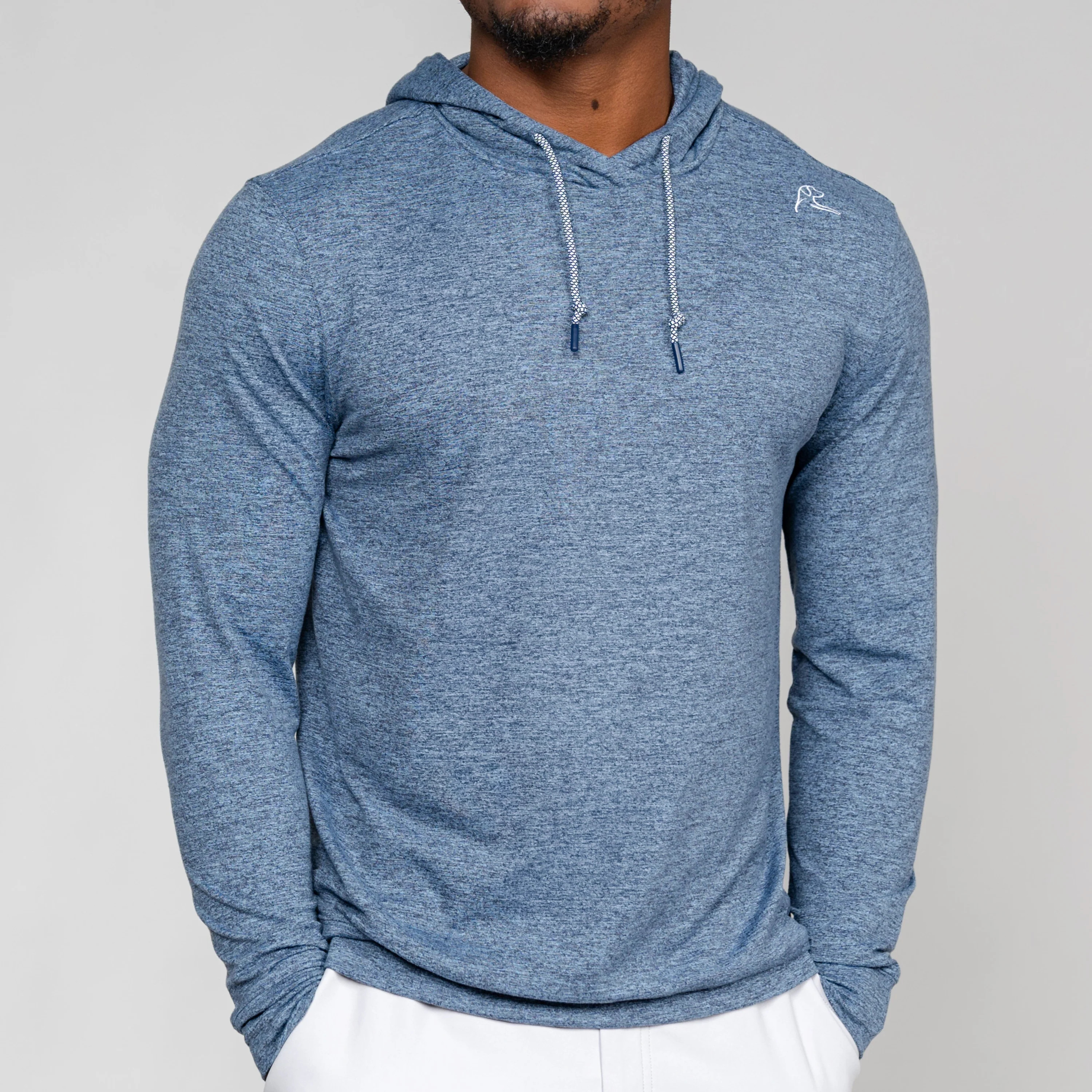 Hesi Performance Hoodie - Heather Zone Blue | Rhoback | RHOBACK