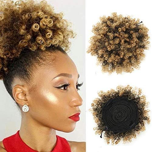 THEMIS HAIR Afro Puff Drawstring Ponytail For Black Women , High Puff Drawstring Short Ponytail B... | Amazon (US)