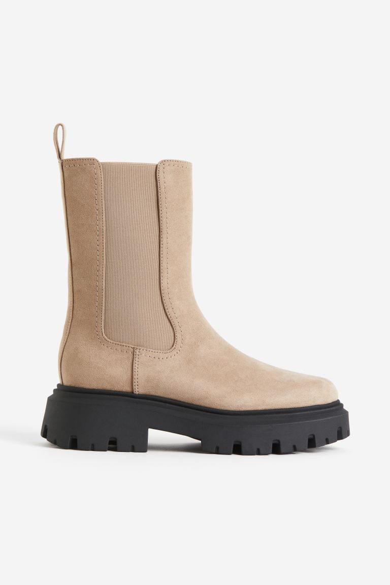 Chunky Chelsea Boots - Beige - Ladies | H&M US | H&M (US)