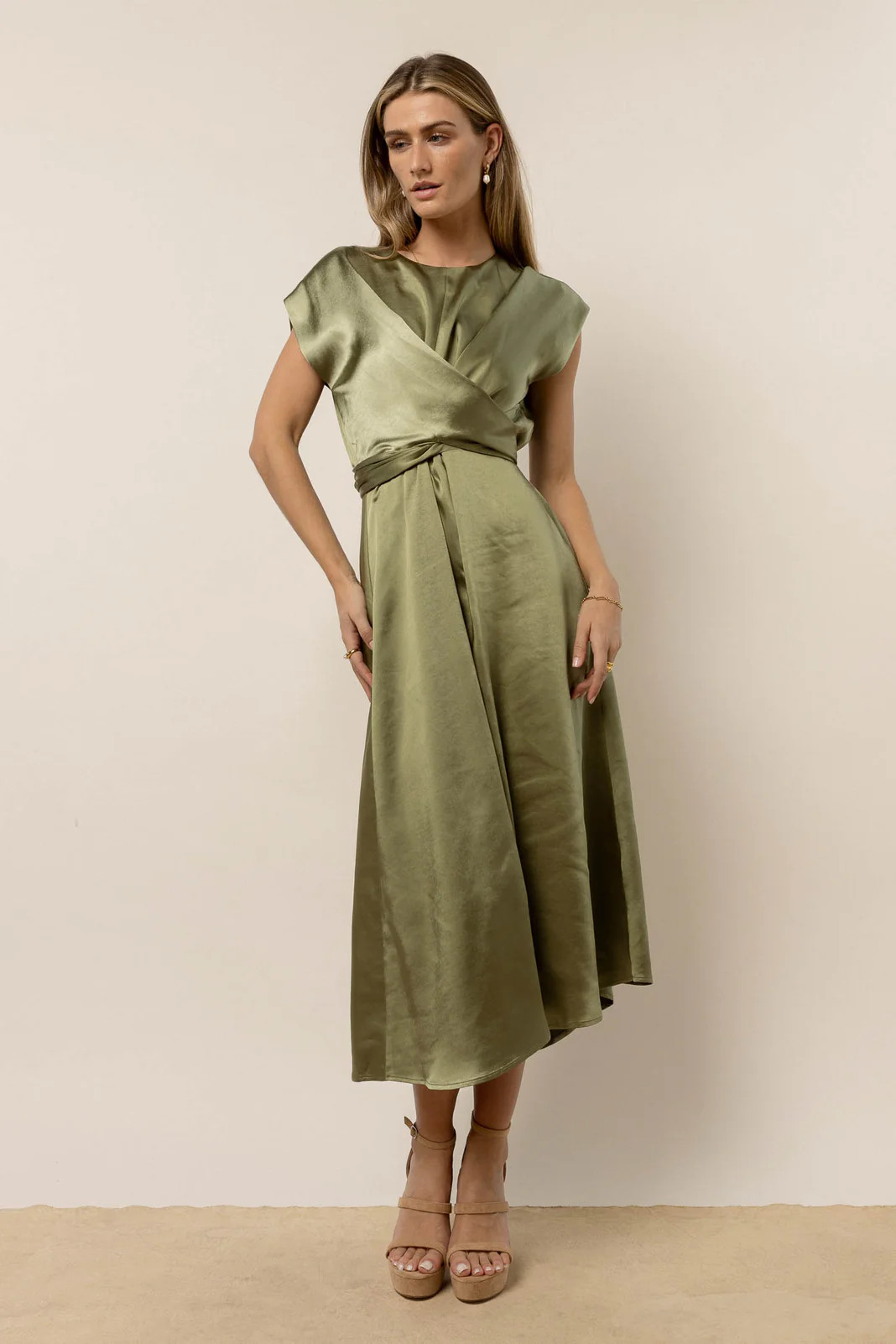 Rosalind Midi Dress in Moss - XXXL / Moss - böhme | Böhme US
