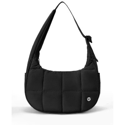 Narwey Small Puffer Crescent Shoulder Bag for Women, Nylon Quilted Shoulder Purses, Puffy Handbags | Target