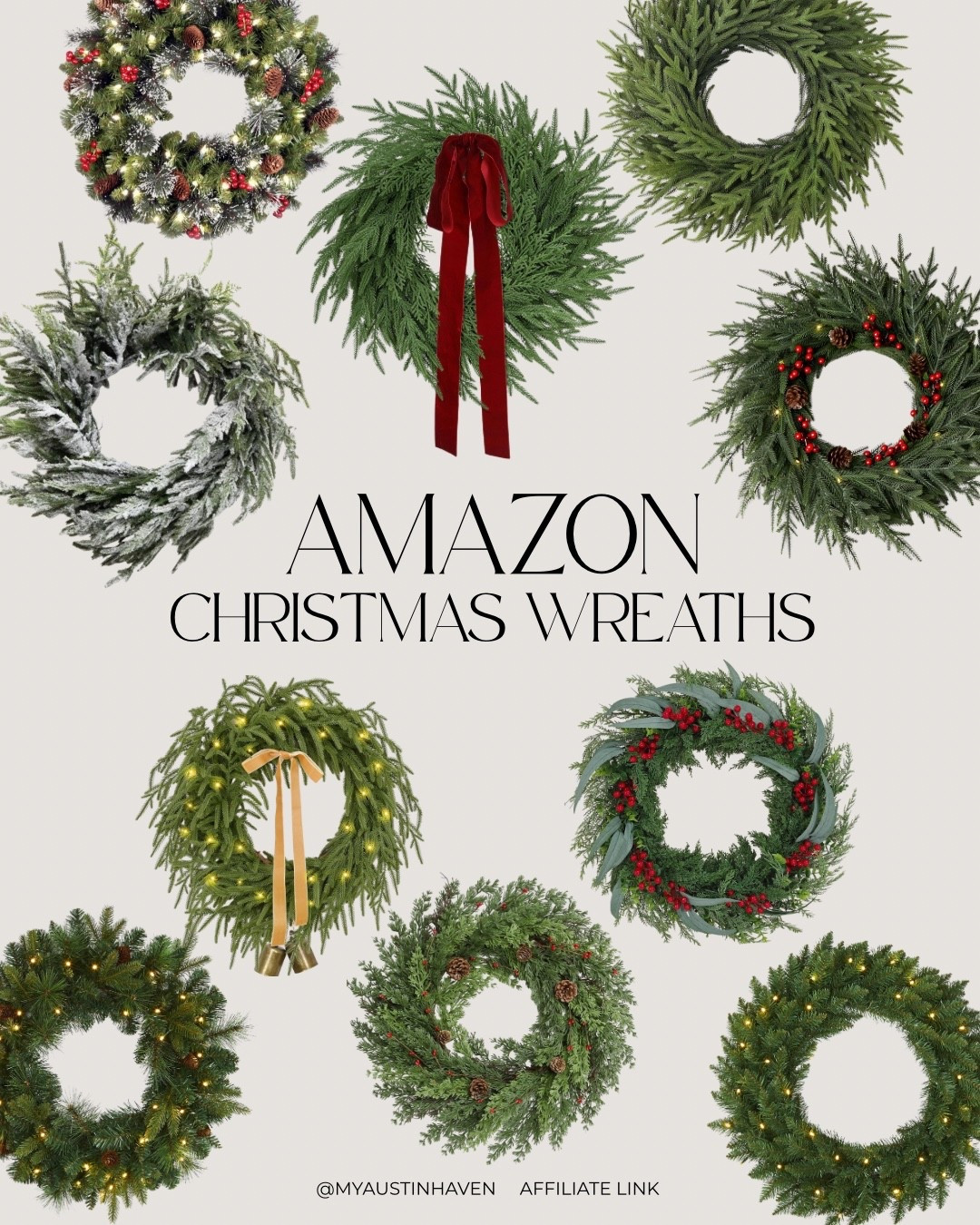 Amazon affordable Christmas wreaths! 🌲🎀 

Realistic Norfolk pine, classic red bows, timeless charm, pinecones, pre-lit, flocked, front door, home decor 

Amazon Home, Amazon Christmas Decor, Holiday Decor 

 

#LTKSeasonal #LTKHoliday #LTKHome