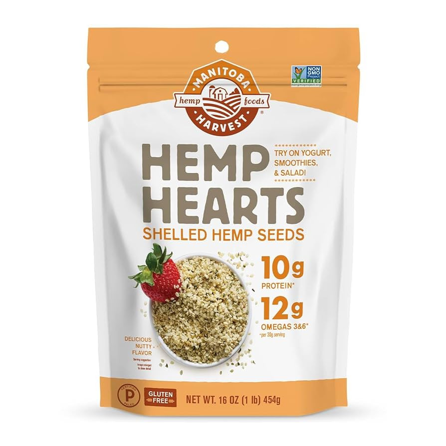 Manitoba Harvest Hemp Hearts Shelled Hemp Seeds, 16oz, 10g Plant Based Protein and 12g Omega 3 & ... | Amazon (US)