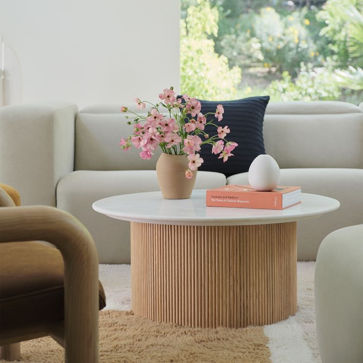 Ellington Marble Round Coffee Table (36") | West Elm (US)