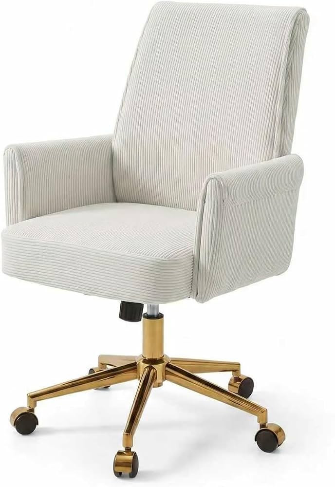 YITAI Stripes Velvet 360\u00b0Swivel Desk Chair, Modern Height Adjustable Home Office Armchair wi... | Amazon (US)