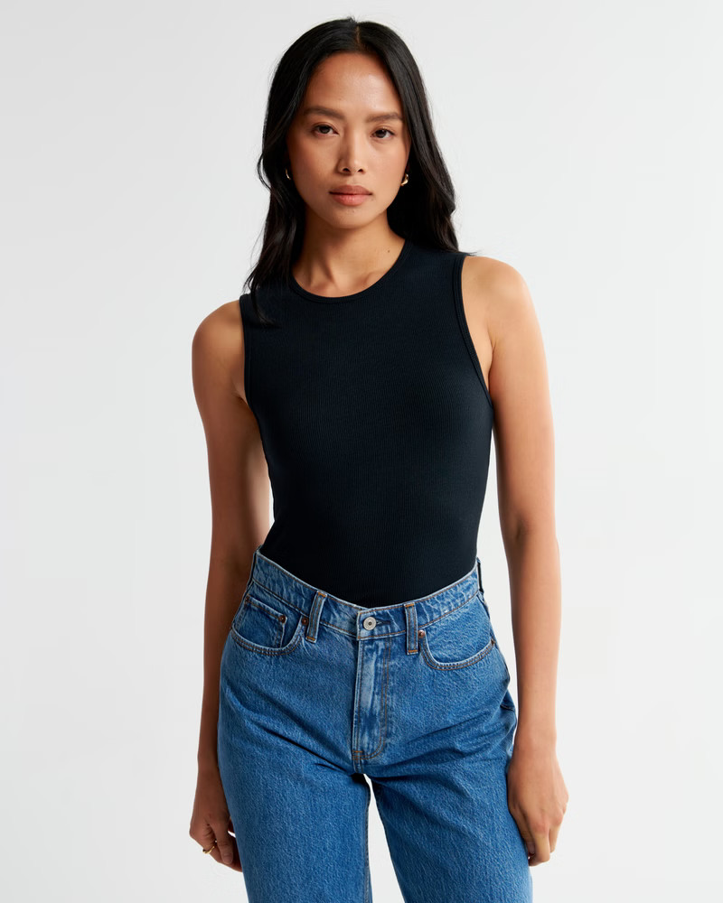 Featherweight Rib Skimming Crew Tank | Abercrombie & Fitch (US)