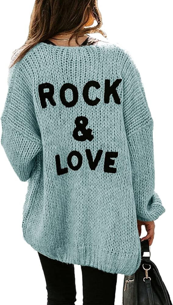 PRETTYGARDEN Women's Long Sleeve Open Front Knit Cardigans Sweaters Soft Loose Draped Coat Outerw... | Amazon (US)