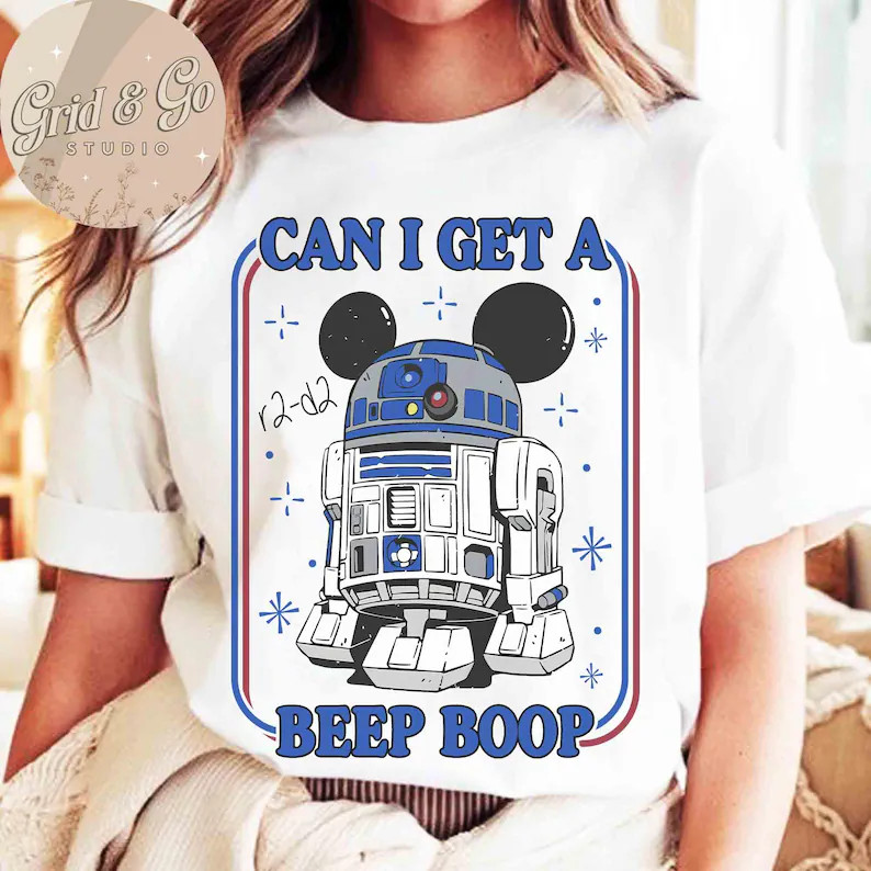 Disney Star Wars R2-D2 Can I Get a Beep Boop Comfort Colors Shirt, Retro Star Wars Droid Tee, May... | Etsy (Global)