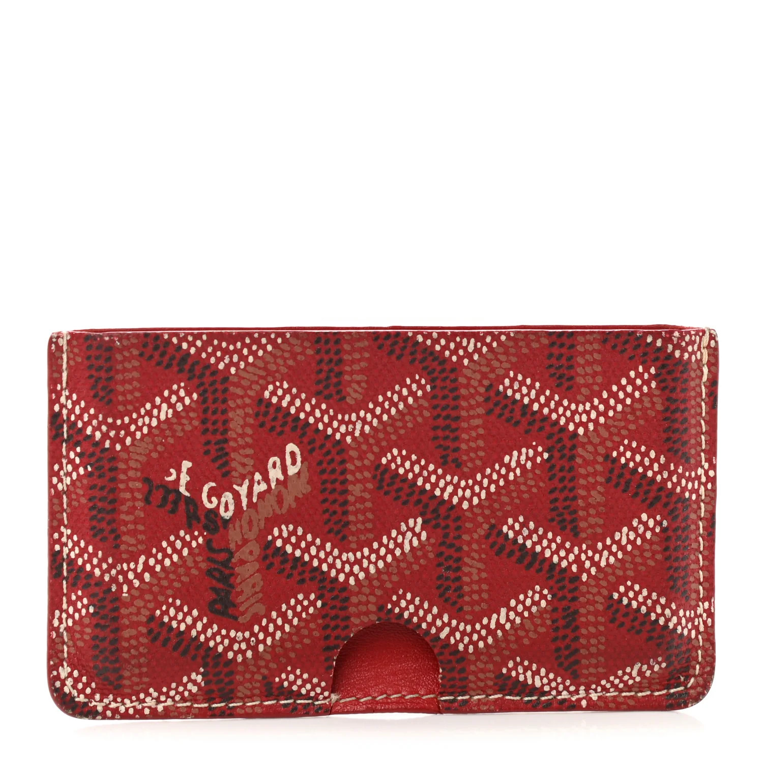 GOYARD Goyardine Card Holder Red | FASHIONPHILE (US)