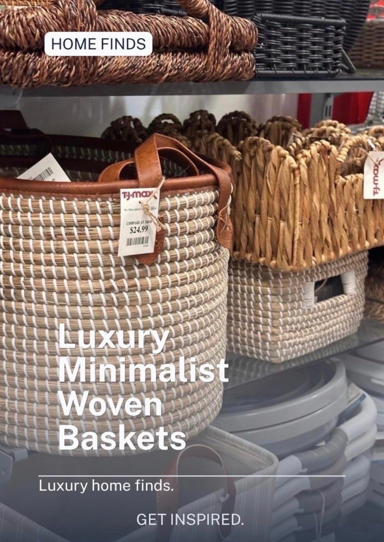POV: You walked into TJ Maxx for one thing and left wanting to organize your entire house. 😍 These woven baskets are giving high-end designer vibes without the designer price tag. #LTKHome #TJMaxxFinds #HomeOrganization

#LTKHome #LTKSaleAlert

Comment SHOP below to receive a DM with the link to this post on my LTK ⬇ https://liketk.it/6hlUn