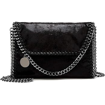 MERSI Alicia Crossbody Purse - Faux Leather Purse With Adjustable Chain Shoulder Strap | Amazon (US)