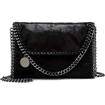 MERSI Alicia Crossbody Purse - Faux Leather Purse With Adjustable Chain Shoulder Strap | Amazon (US)