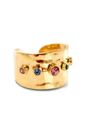 HZMER JEWELLERY hammered-effect Ring | Gold | FARFETCH AU | Farfetch Global