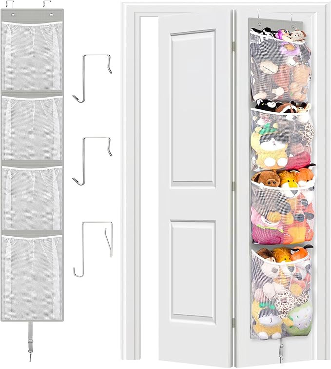 Woodoulogy Stuffed Animal Storage Over Door, Hanging Organizer, Plush Accessory Holder Idea for R... | Amazon (CA)