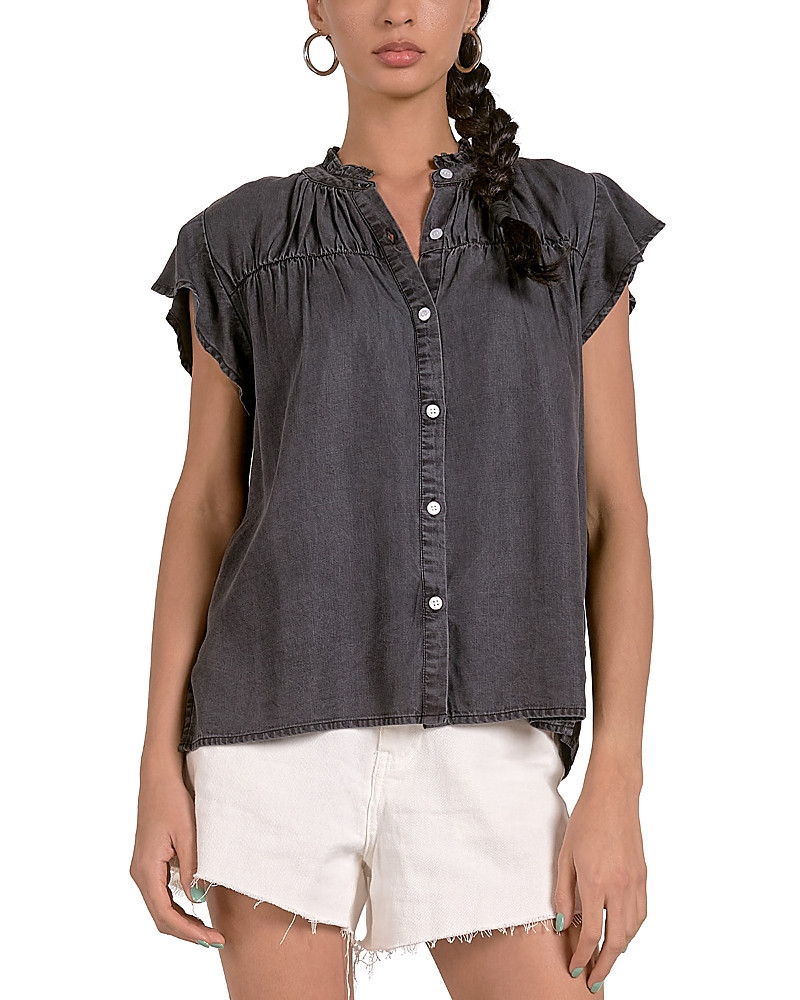 Elan Chambray Ruched Shirt | Bloomingdale's (US)