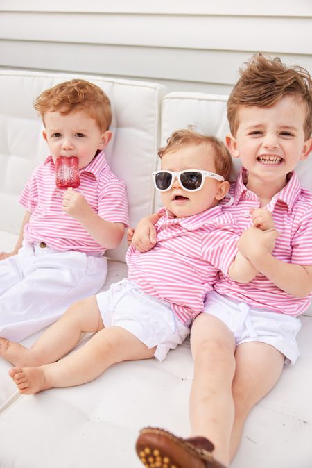 Beaufort Bonnet Company pink stripe polo shirts 💕 

#LTKfamily #LTKbaby #LTKkids