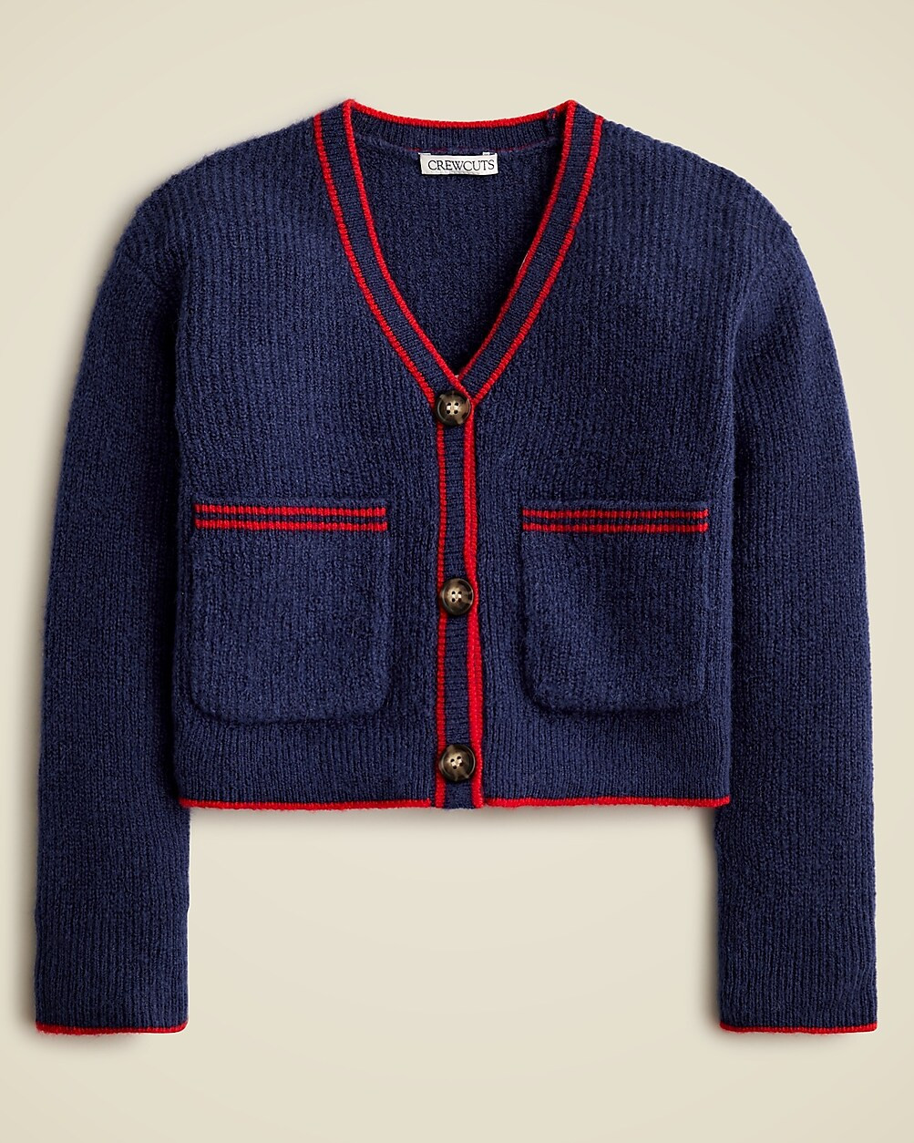 Girls' cropped tipped cardigan sweater in supersoft | J. Crew US