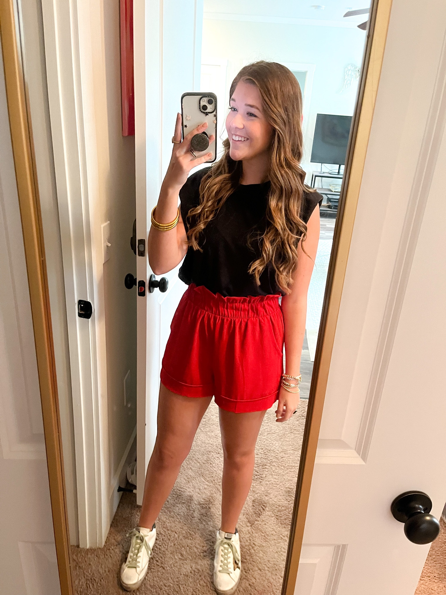 Red and black game day outfit idea! Go pack! 

#gamedayoutfit 

#LTKshoecrush #LTKunder50 #LTKunder100