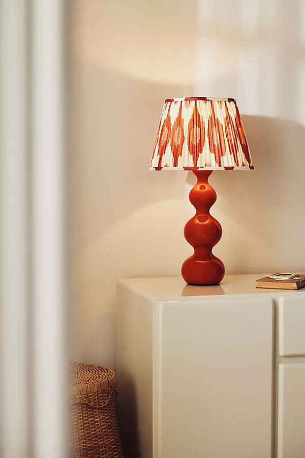 The Wobster Ceramic Ruched Shade Table Lamp | Anthropologie (US)