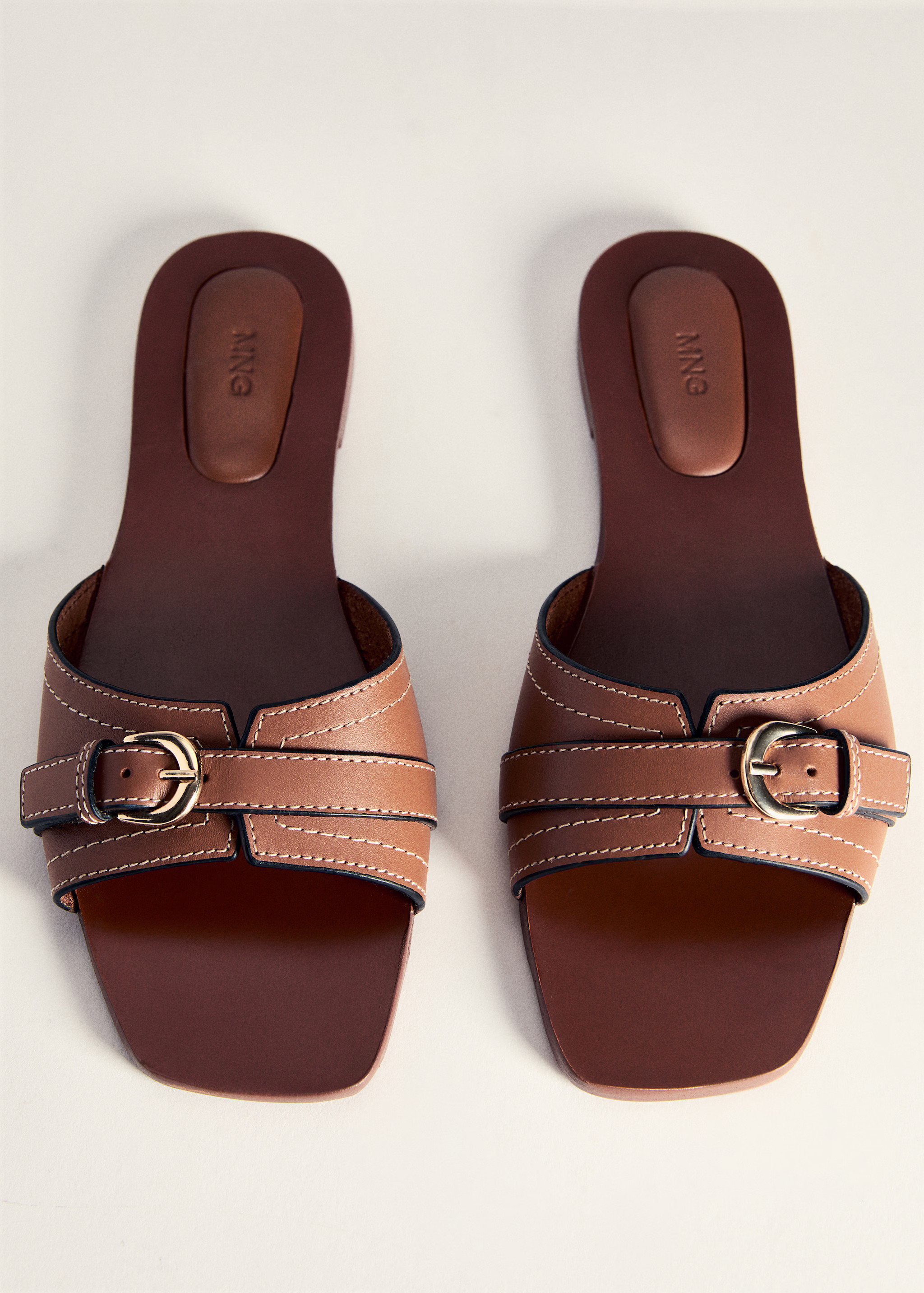 Buckle leather sandals | MANGO (US)