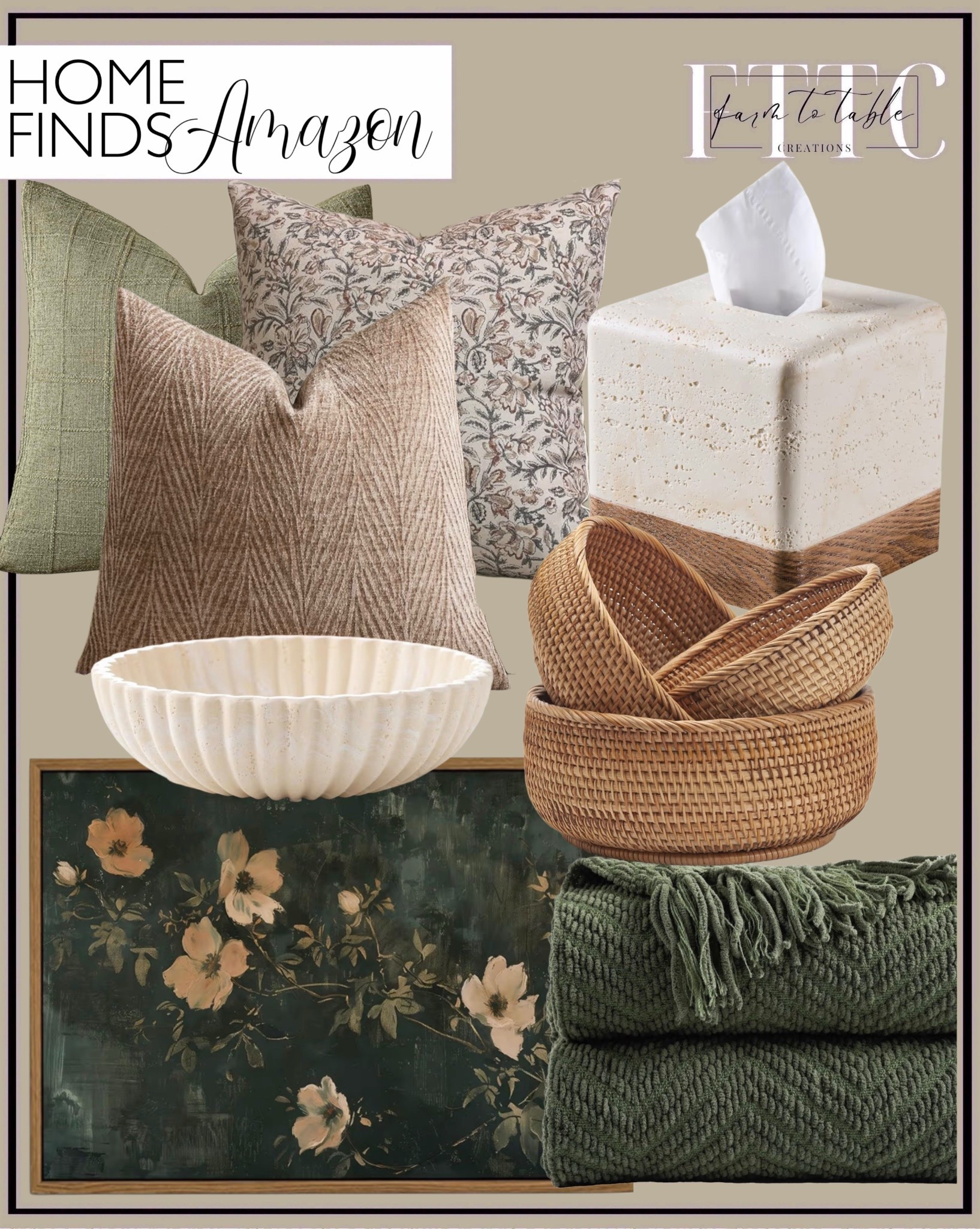 Amazon Home Finds That Elevate Your Space Instantly

Follow @farmtotablecreations on Instagram for more 🤍

These are the kind of pieces that instantly warm up a space and make it feel layered, cozy, and pulled together. I’m loving the mix of soft textures, earthy greens, and natural materials—everything here is easy to style and works beautifully from season to season. These are simple, affordable finds that give that elevated, collected look without overthinking it.

#amazonhome #pillows #throwblanket #decor #coffeetabledecor #baskets #homedecor #neutraldecor #livingroomdecor #homefinds

#LTKSaleAlert #LTKHome