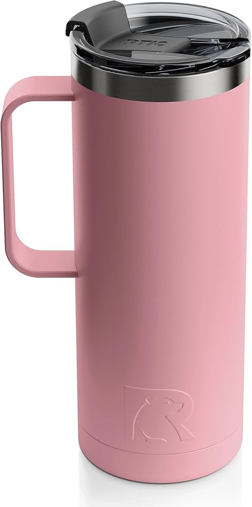 RTIC 20 oz Coffee Travel Mug with Lid and Handle, Stainless Steel Vacuum-Insulated Mugs, Leak, Sp... | Amazon (US)