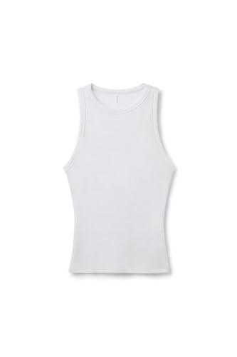 Intimissimi Woman's Ribbed Cotton Lamé Tank Top in Grey, Size M | Amazon (US)