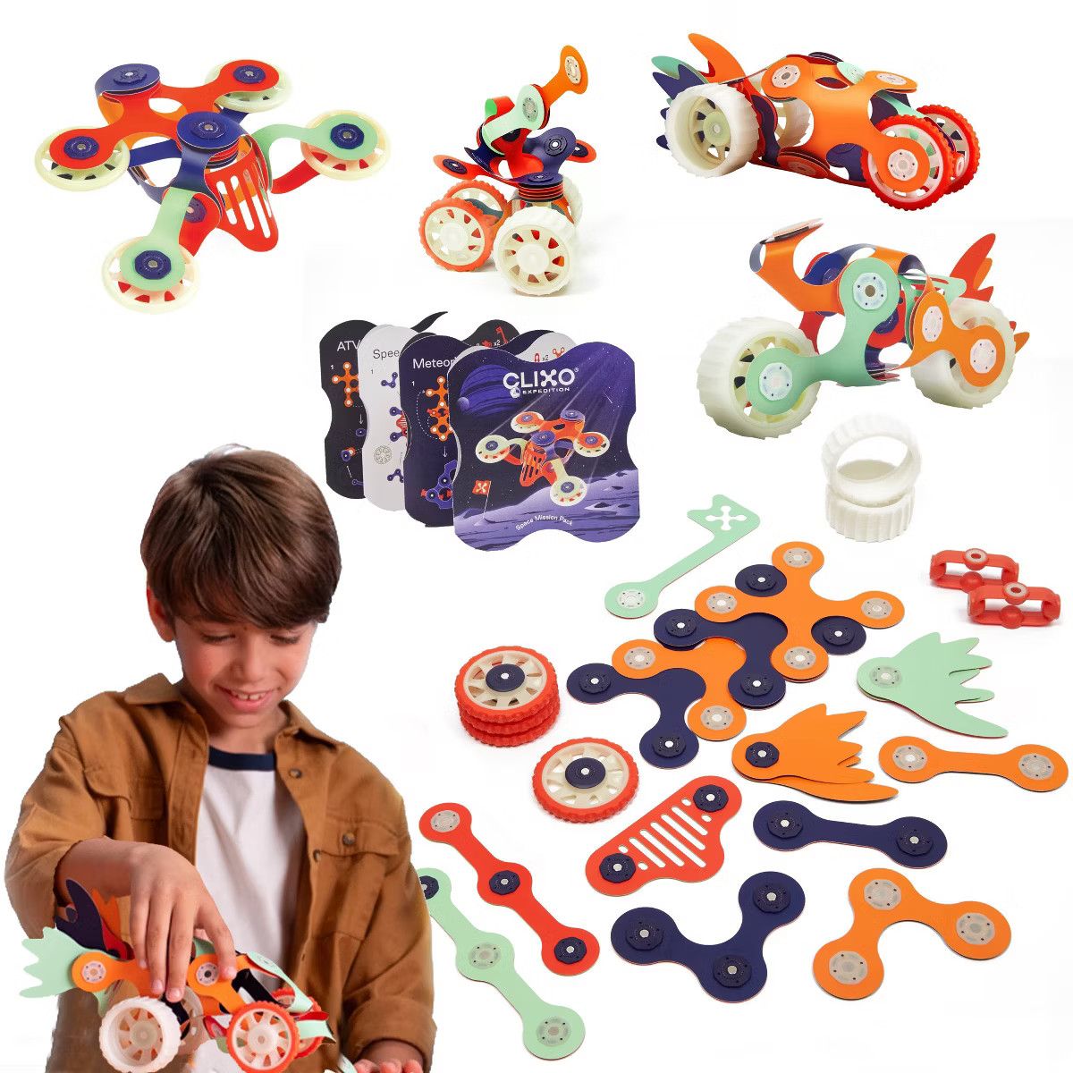 Clixo Space Mission Pack: Educational Magnetic Building Toys, Creative Thinking & Fine Motor Skil... | Target