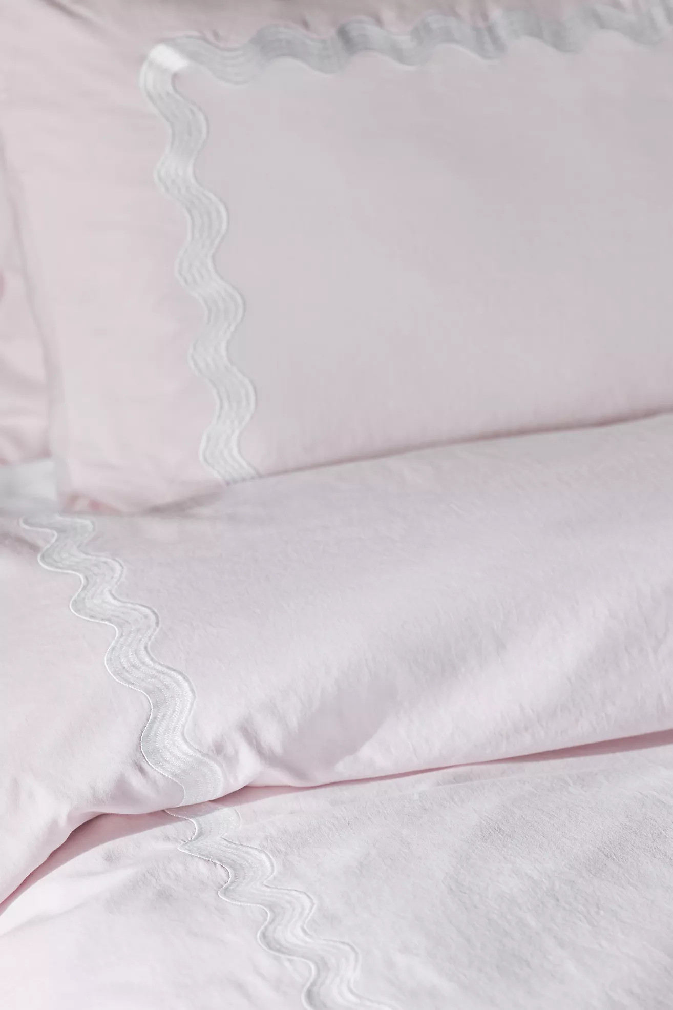 Maeve Scallop Organic Sateen Duvet Cover | Anthropologie (US)