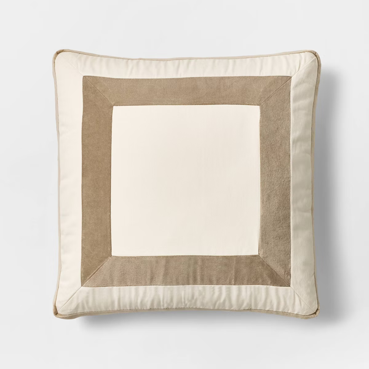 22" Velvet Border Pillow Taupe - Threshold™ designed with Studio McGee | Target