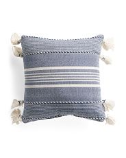 18x18 Indoor Outdoor Striped Pillow | TJ Maxx