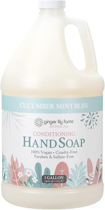 Ginger Lily Farms Botanicals Conditioning Liquid Hand Soap Refill, 100% Vegan & Cruelty-Free, Cuc... | Amazon (US)