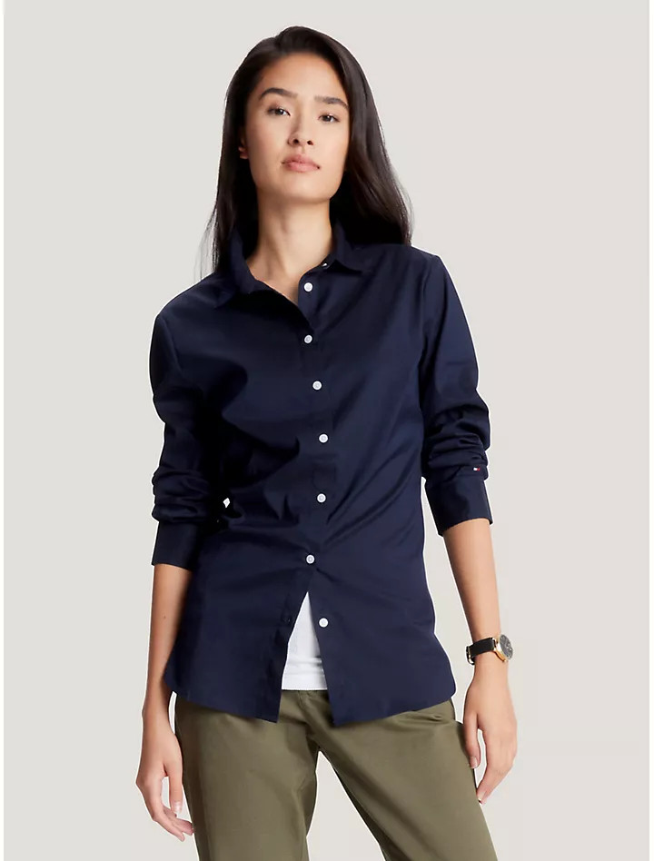Slim Fit Solid Shirt | Tommy Hilfiger | Tommy Hilfiger (US)