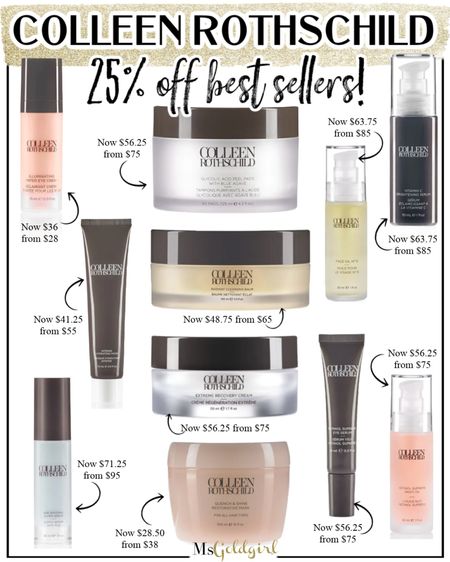 This is the deepest discount we ever see from Colleen Rothschild! A few items to call out specifically:
The viral Illuminating Tinted Eye Cream is included in this sale for the first time! This is also a great time to grab the Vitamin C Brightening Serum since it’s one of their pricier items, along with the Retinol Eye Serum, Glycolic Peel Pads, Age Renewal Serum and Retinol Supreme Oil. But honestly you can’t go wrong with any of these products and at 25% off it’s a great time to stock up!

#skincare #skincareover40 #skincareover50 #antiaging #sensitiveskin #dryskin #matureskin #beautyfavorites #salealert 

#LTKover40 #LTKbeauty #LTKsalealert