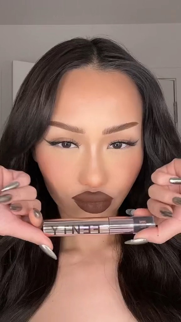 Trying the new Fenty Beauty velvet liquid lipstick 🖤

#LTKbeauty
