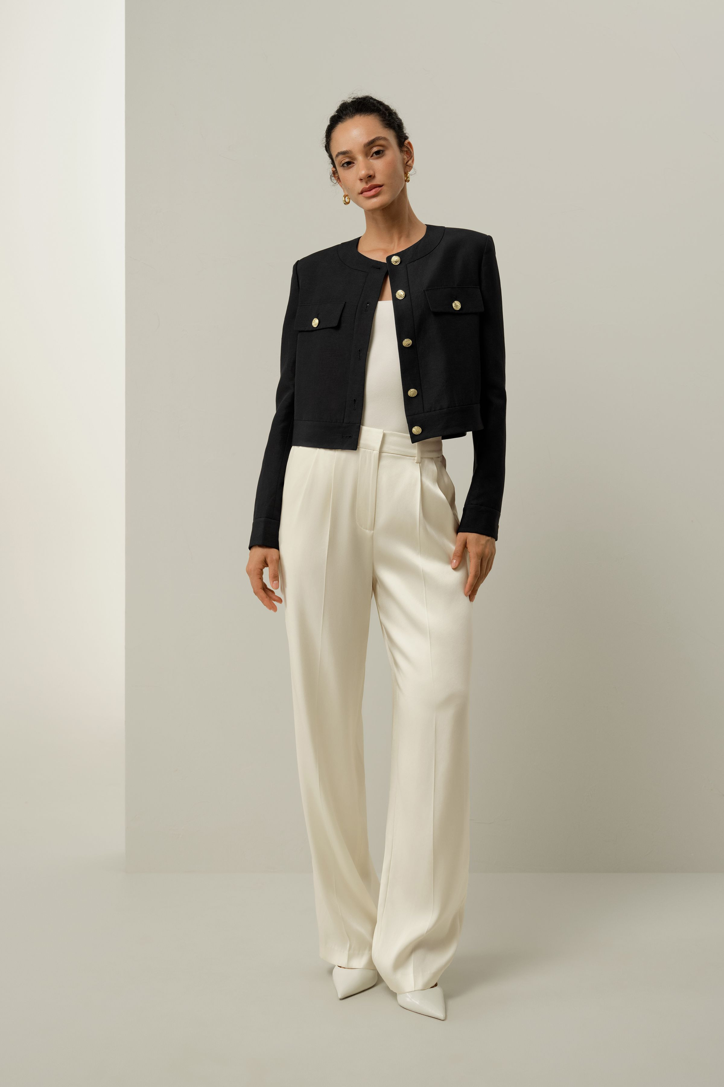 Mara Jacket in Silk Linen | LILYSILK