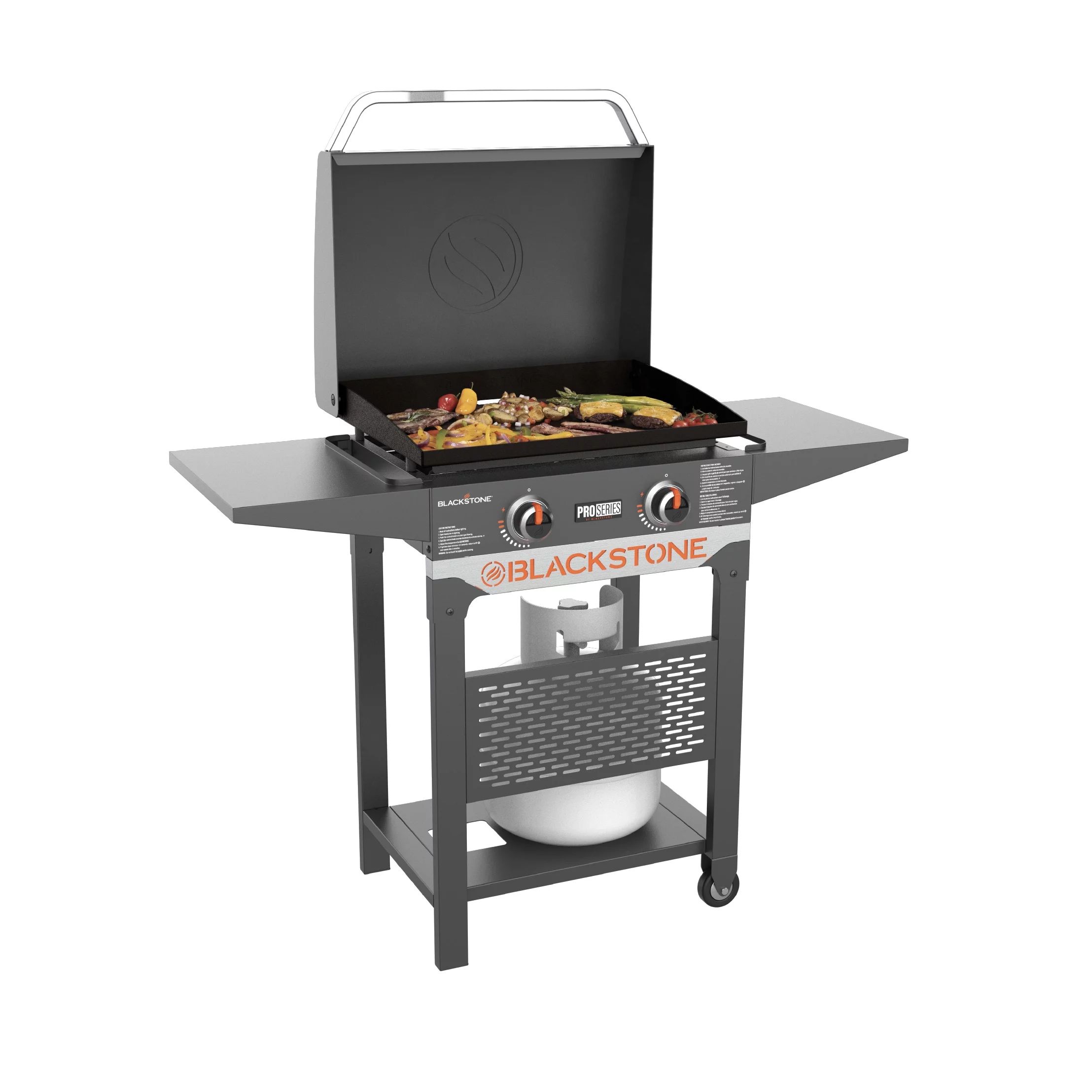 Blackstone Pro Series 2 Burner 22" Propane Pedestal Griddle with Hood - Walmart.com | Walmart (US)