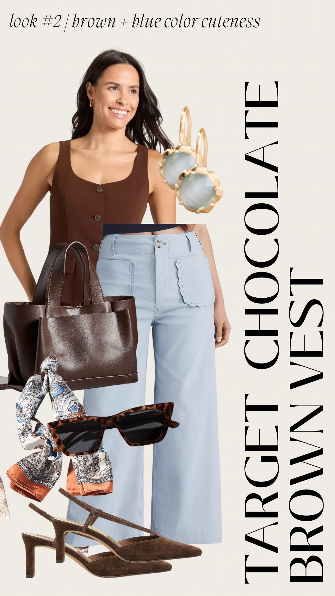 one look, two ways • colorblock cuteness with brown and blue | 

#LTKSeasonal #LTKStyleTip #LTKFindsUnder100
