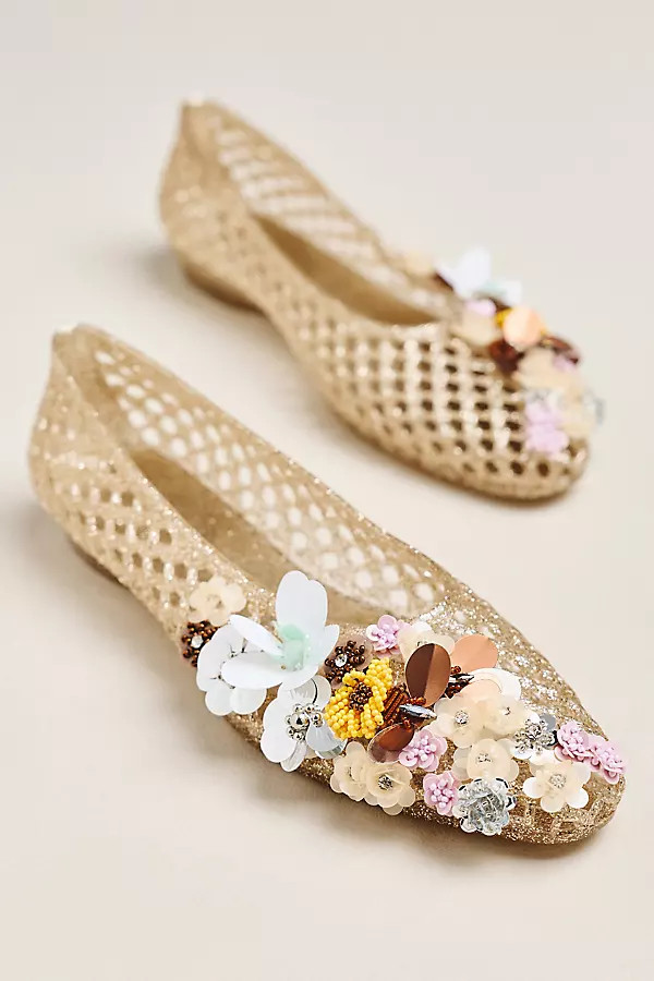 Heavenly Jelly Flower Flats | Anthropologie (US)