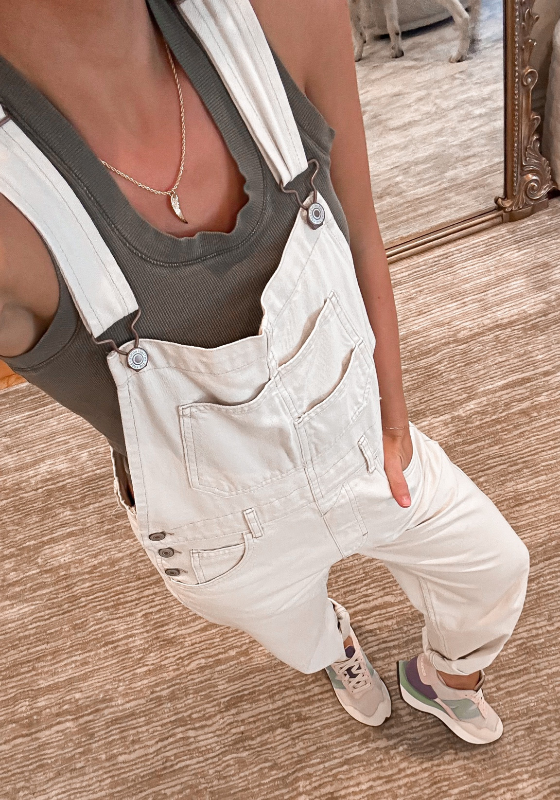 Free people overalls size xs (runs big)
Free people tank size xs
New balance sneakers size 6.5
Nippies sticky boobies
Amazon no show socks
Dibs bronzer blush stick shade 2
Dibs double ended makeup brush 

#outfit #casual #comfy #revolve #laurabeverlin

#LTKunder100 #LTKsalealert #LTKunder50