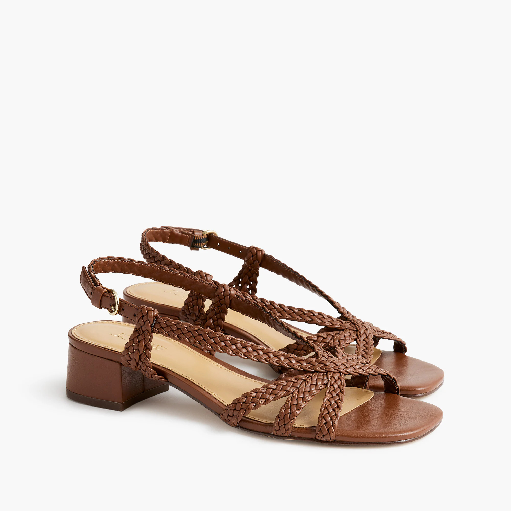 Braided strappy heels | J.Crew Factory