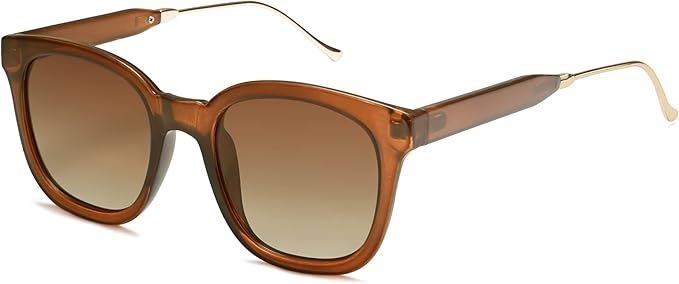 SOJOS Classic Square Polarized Sunglasses for Women Men Retro Trendy UV400 Sunnies SJ2050 | Amazon (US)