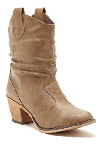 Charles Albert Women's Modern Western Cowboy Distressed Boot | Walmart (US)