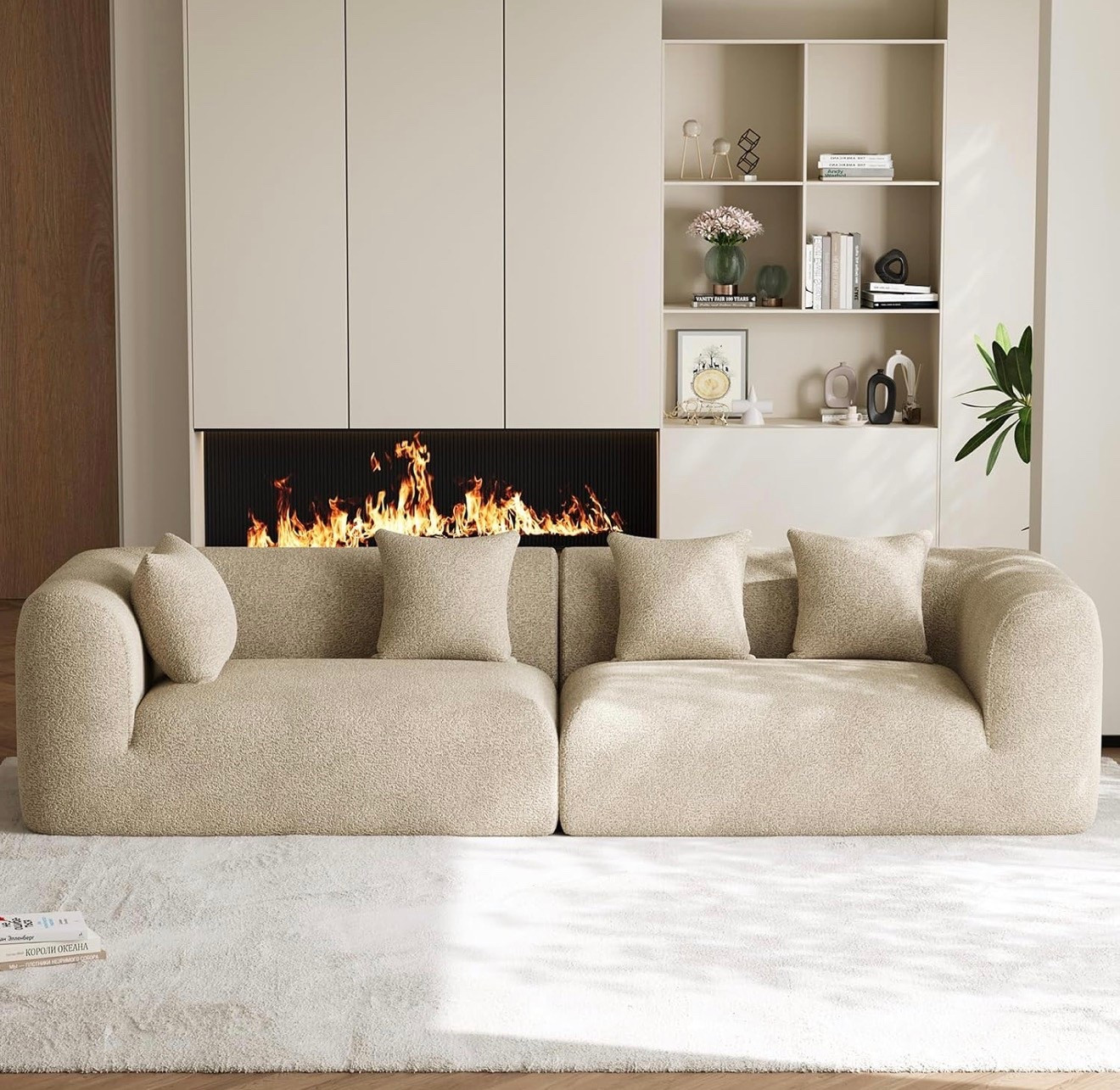 Oversized Sectional Couches for Living Room, Comfy Plush Boneless Modular Sectional Sofa, Modern Modular Couch Chenille Cloud Couch Sectionals, 4 Seater, No Assembly Needed, Light Brown #livingroomcouch #couch #lightbrowncouch #homefurniture

#LTKHome