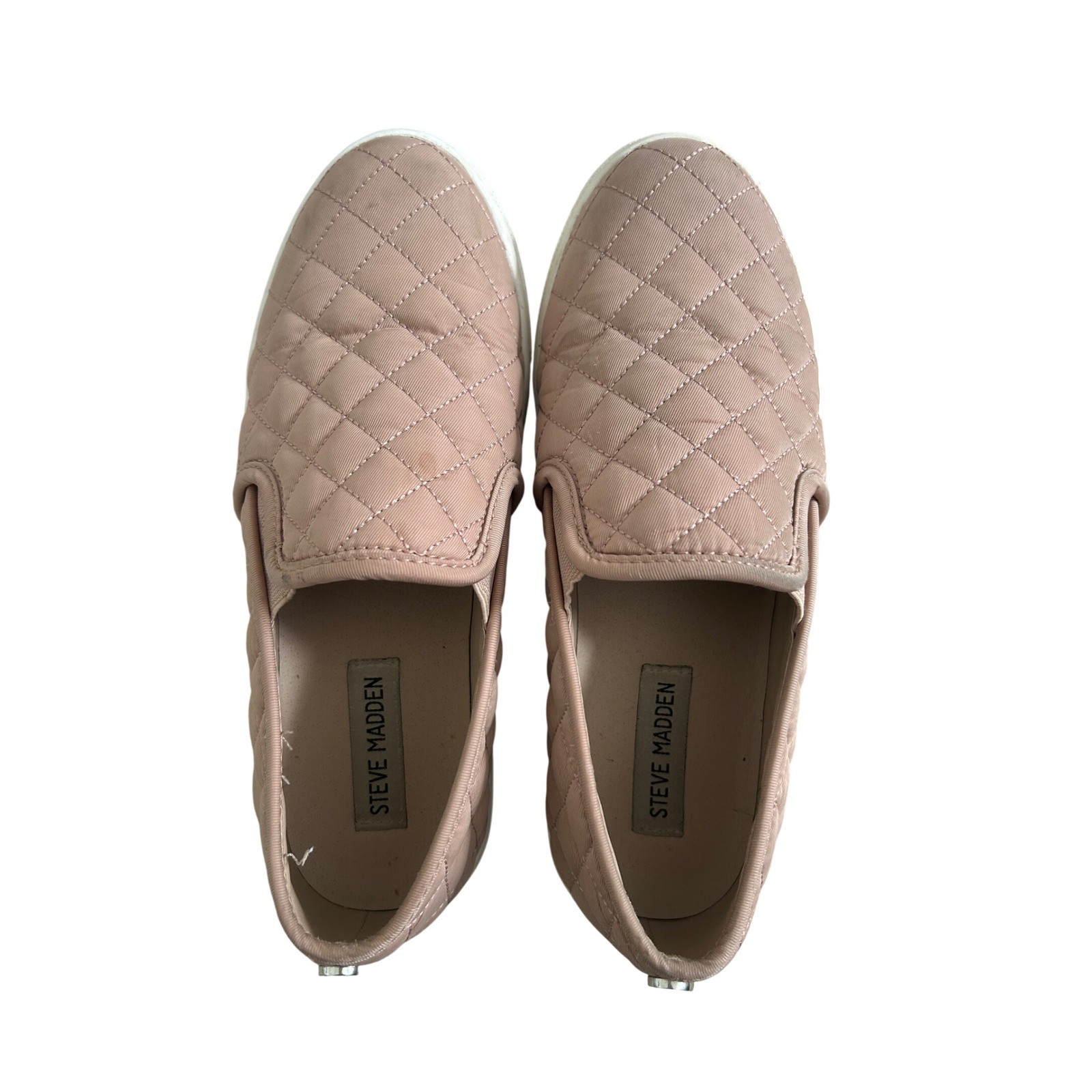 Steve Madden Pink Quilted Slip On Sneakers- Sz. 7.5 | Poshmark