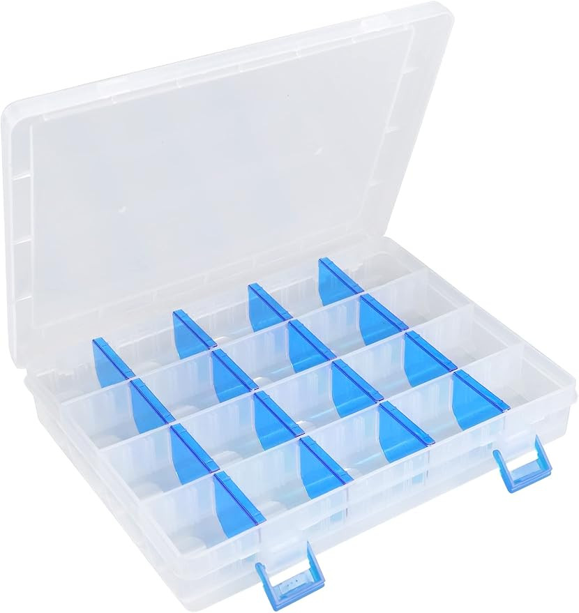 Qjiqw Tackle Box Snackle Box Container Bead Organizer Plastic Compartment Organizer Box Storage B... | Amazon (US)