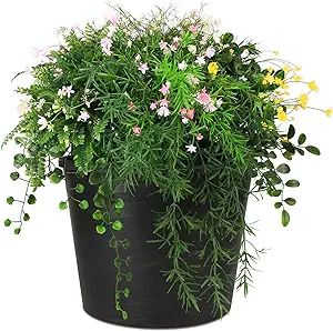 5 in 1 Artificial Plants & Flowers, Potted Fake BabyBreath Grass Plant for Home Decor Indoor Outd... | Amazon (US)