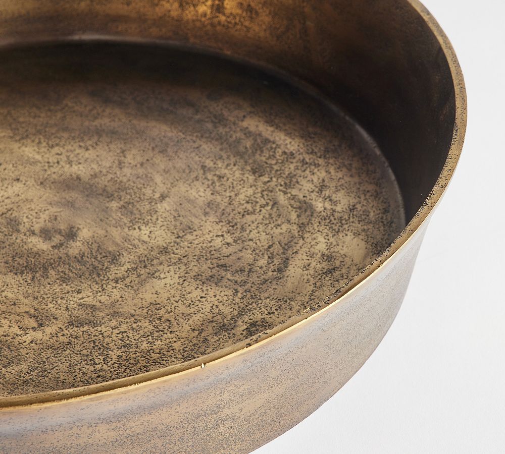 Antiqued Metal Decorative Bowl | Pottery Barn (US)