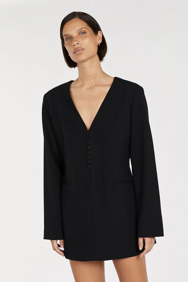 ISSEY BLACK BLAZER MINI DRESS | DISSH