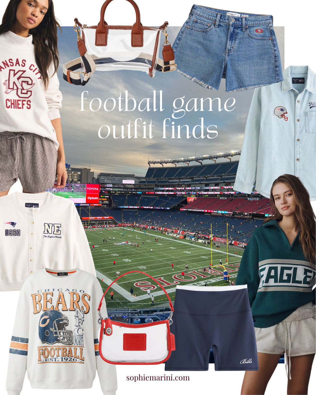 Game day outfits that keep you cozy AND cute in the stands 🏈 🛒everything linked. Comment SHOP and I'll DM the details 💌 

Team sweatshirts, denim button-ups, needlepoint caps, and stadium bags that actually meet the clear bag rule.  Whether you're tailgating or watching from the couch, these pieces work for every team and every temperature — the Coach stadium swinger bag is doing double duty this season.

[game day outfit, football outfit ideas, team sweatshirt, stadium bag, tailgate style]
#gamedayoutfit #footballseason #tailgatestyle
 

 #LTKSeasonal
